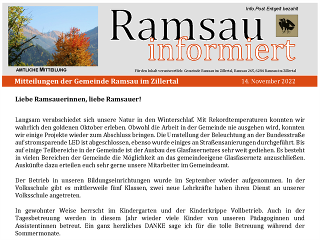 Gemeinde-Info November 2022